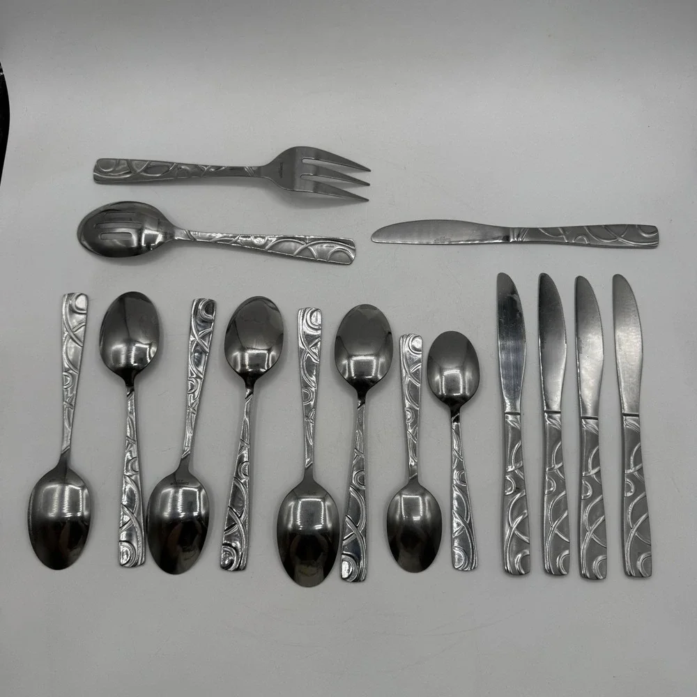 Cambridge Conquest Roam Sand 18/10 Stainless Steel Replacement Flatware Lot 15